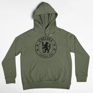 NEW Chelsea Big Logo Pullover Fleece Hoodie MILITARY ARMY GREEN
